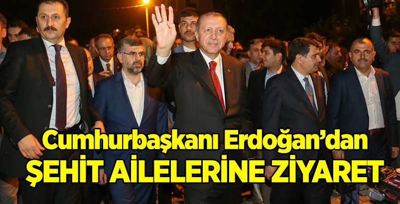 Cumhurbaşkanı Erdoğan'dan şehit ailelerine ziyaret